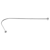 201 Edelstahl Duschvorhangstange, Wandhalterung einstellbare Duschvorhang-Winkelstange, Duschstange für Badezimmer Badewanne L-förmig Duschvorhang-stange Einstellbar, 90-130 * 90-130cm