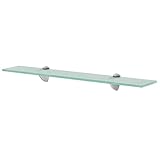 vidaXL Wand Regal Glasregal Glasboden Glasablage Badregal Glas 60x20 cm 8 mm