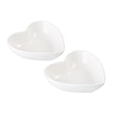 MAGICLULU 2 Stk herzförmige Schale Ramen-Schüssel Rührschüsseln mit Deckel Popcornmaschine große Schüssel kitchenware kitchen gadget Obstschale Schale zur Aufbewahrung von Obst Keramik Weiß