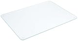 Contacto Glas-Schneidebrett, Geruchsneutral, hygienisch und schlagfest, hitze- und kältebeständig, Transparentes Schneidbrett aus gehärtetem Glas mit rutschfesten Füßen, 40 x 30 cm