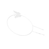 DOITOOL Eisen Kletterpflanzenstütze Schmetterlingsform Rankhilfe Gartenspaliere Pflanzenhalter Stabil Langlebig für Rosen Erbsen Blauregen Vielseitig als Gartendekoration Weiß