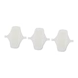 BEBEMOKO Waschbare Damenbinden, Stilleinlagen, Periode, Slipeinlagen, Stoff, Damenbinden, Menstruationsset, waschbar, Damenbinden, wiederverwendbar, weiße Baumwolle, 3 Stück