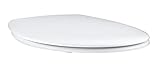GROHE Bau Keramik, WC Sitz mit Absenkautomatik (Toilettendeckel mit Soft-Close Funktion, werkzeuglos abnehmbar, Scharniere aus Edelstahl, inkl. Befestigungsset), alpinweiß, 39493000