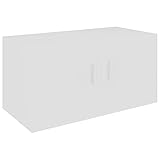 vidaXL Wandschrank mit 2 Türen Hängeschrank Wandregal Bücherregal Badschrank Schrank Aktenschrank Oberschrank Weiß 80x39x40cm Holzwerkstoff