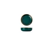 Dessertteller Grüne keramische Platten-Geschirr Schüssel Dessert Dish Abendessen Dish Geschirr Set Küchenzubehör Servierteller (Color : B.3.5 Inch Plate)