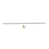 T8 Lead Screw 300mm | 5 Sets Stainless Steel Threaded Rod with Brass Nut | Low Friction & Enhanced Exactness for 3D Printers/CNC Machines/Robotics | 304 Stainless Steel, 8mm