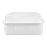 Angoily Mikrowellen dampfgarer Kunststoff Doppelschichtiger Gemüse Lebensmittel dampfkorb mit Deckel Leicht Wiederverwendbar Sicher und Langlebig für Schonendes Garen Mikrowelle