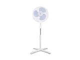 BEPER P206VEN103 Standventilator, 3 Flügel, höhenverstellbar bis 125 cm, 3 Geschwindigkeiten, automatische Oszillation, einfache Montage ohne Werkzeug, 40 cm Stahlgitter, Kreuzfuß, 40 W