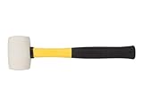 Toolland Gummihämmer, weißer Kopf 500 g, Glasfaserstiel, ideal zum Verlegen von Fliesen ohne Spuren