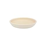 Jian1004 Blumentopftablett, Einfacher Keramik-Pflanzenuntersetzer, runder Blumentopfuntersetzer for Wohnzimmer, Balkon, Terrasse(Beige)