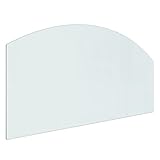 vidaXL Kaminofen Glasplatte Kaminplatte Kaminglas Ofenglas Bodenplatte Funkenschutzplatte Glasbodenplatte Kaminbodenplatte 100x50cm