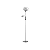 Lindby Stehlampe Nehemia (Modern) in Schwarz aus Metall (2 flammig, E27) - Deckenfluter Stehleuchte Floor Lamp Standleuchte Wohnzimmerlampe Wohnzimmerleuchte