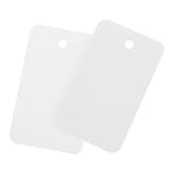 QUARKZMAN Leere wasserdichte Kunststoff-Versandanhänger mit Ösen, leere Etikettierungsanhänger für Produktidentifikation, 3,5x6 cm/1,38x2,36 Zoll, Packung mit 100 Stück, Weiß