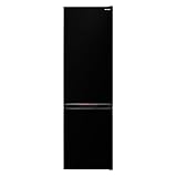 SHARP Kühl-Gefrierkombination SJ-FBB05DTXBD-EU/Breite 54 cm/Kühlteil 204 L/Gefrierteil 84 L/NanoFrost-Technologie/AdaptiFresh-Schubfach/Schwarz