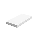 VASAGLE Wandregal, Wandboard für Bücher, Bilder, Deko, Schweberegal, 40 x 20 x 3,8 cm, Büroregal, MDF, für Wohnzimmer, Küche, Flur, Schlafzimmer, Badezimmer, weiß LWS24WT