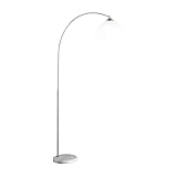 Globo LED Bogen Stehlampe höhenverstellbar Bogenleuchte Wohnzimmerlampe Marmorsockel Standleuchte, 1x E27 LED warmweiß, Wohnzimmer Schlafzimmer Flur