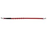 QHP Ausbindezügel Color mit elastischem Teil, Ausbinder, 6 D-Ringe (Warmblut, Leuchtend rot)