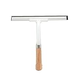 Allzweck-Duschabzieher für Duschtür, Badezimmer, Fliesen, Böden, Wand, Fenster und Auto, Glas, Holzgriff, 25,4 cm