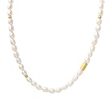 Sopodbacker Halskette Ketten Schmuck Herren Frauen Anhänger Necklace Wasserdichte Naht Halskette Frauen Perlen