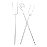 DEARMAMY Edelstahl Fondue Gabel mit Ergonomischem Griff Zinken für Einfaches Schokoladen Käse dippen Spülmaschinenfestes Rostfreies Küchenbesteck für Fondue und Pralinen Herstellung