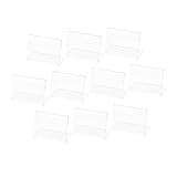 Warmhm 10 Stück Förmiger Acryl Tischaufsteller Transparenter Schilderhalter für Kleine Preisschilder Etiketten und Menüs für Einzelhandel Büro und Veranstaltungen