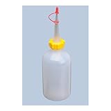 hünersdorff Quetschflasche 250ml, LD-PE, lebensmittelgeeignet, für besonders feine Dosierung, mit stabiler Überwurfmutter und Tropfverschluss, für Küche, Labor oder Hobby, transparent
