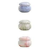 Ipetboom 3St Luftdichtes Glas aus Keramik klare Wimperntusche Handcreme Behälter für Körperbutter storage boxes aufbwahrungs-box Keramik-Kosmetikdose Aufbewahrungsbehälter für Kosmetika