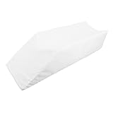 Beinkissen, Hochdichtes U-förmiges Beinkeilkissen, Schwamm-Beinstützenkissen mit Abnehmbarem Bezug, 25,2 X 7,9 X 5,9 Zoll, weiß