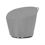Eawfgtuw Bezug für Papasansessel, Kordelzug an der Unterseite, strapazierfähig, wasserdicht, Schutz für Terrasse, Korbgeflecht, Untertasse und runde Stühle (grau, 132 x 51 x 89 cm)