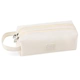 iSuperb Mäppchen Große Kapazität Federmäppchen Oxford-Tuch Stiftemäppchen Etui Schule Teenager Pencil Case für Damen und Mädchen (Beige 1)