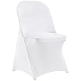 VEVOR 30 Stk. Stuhlhussen Weiß, Universell Stuhlbezüge, Stuhlhussen Elastisch, Elastan Stuhl Abdeckung Max. 406 x 508 x 762 mm für Hochzeiten, Feiern, Partys, Hotels, Stuhlschutz Stuhlüberzug Spandex