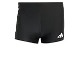 adidas Men's 3 Stripes Swim Boxers, Black/White, M