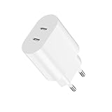 USB C Ladegerät, 20W Netzteil Stecker Adapter für iPhone 16/16 Pro/16 Pro Max/16 Plus/15 14 13 12 11 Pro Max Plus/SE/XR/X/XS, 2-Port USBC Ladestecker Netzstecker Ladeadapter Charger Schnellladegerät