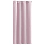 PONY DANCE Kinderzimmer Gardinen Mädchen 1 Stück H 180 x B 140 cm Thermovorhang gegen Kälte Abdunkelnde Vorhänge Wohnzimmer Verdunkelungsvorhang Ösenschal, Hellpink