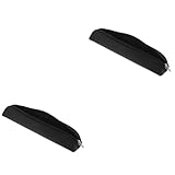 minkissy 2 Stück -Federmäppchen Pen Beutel Pen Aufbewahrung Pen Schreibetui Pen Schutzetui Tasche Zahnpasta Stift-Geschenkbeutel PU-Stifthalter Black