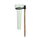 TRI Regenmesser, Niederschlagsmesser Regenwassermessung Regenwasser Erdspieß, Millimeter-Skala, Kunststoff, 10,5 x 8 x 37,5 cm