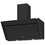 Oranier Kopffrei-Wandhaube 90 cm MEBA902 - schwarze Abluft Dunstabzugshaube mit 3 Leistungsstufen - Kopffreihaube LED Anzeige in weiß - Touch-Control