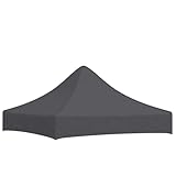 vidaXL Partyzelt Dach UV-beständig Wasserbeständig Ersatzdach Dachplane Zeltdach Ersatz Dach Plane für Gartenzelt Pavillon 2x2m Anthrazit 270g/m²