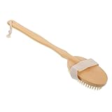 OATIPHO Badebürste Duschpeeling Badezimmer-körperwäscher Duschwäscher Für Den Körper Körperbad-tool Badewäscher Für Den Körper Körperwäscher Mit Griff Körperpeelingbürste Holz Beige