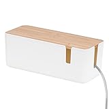 GZALES Kabel-Management-Box, Kabel-Organizer-Box mit Deckel zu Steckdosenleiste – Desktop-Datenleitungsstecker-Halter für Steckdose, WLAN-Router, Armband