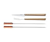 Tramontina Churrasco 4-TLG, Grillset, Spieße Und Tranchierset, 2 Grillspieße, Tranchiermesser, Rostfreier Edelstahl, BBQ, Grillhelfer, Ergonomischer Holzgriff FSC-Zertifiziert