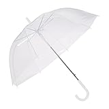 Amazon Basics Rund Glockenschirm, Transparent, Mittel