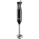 Bestron Stabmixer, Pürierstab mit 2 Geschwindigkeitsstufen & ergonomischer Handgriff, Staab abnehmbar, Material: Edelstahl, Farbe: Schwarz/Silber