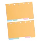KAILIKETIY 2 Sätze Papier trennblätter für Ringbuch Lose mit Farbigen Tabs Büro register für Notizbücher Planer Vielseitige Trennblätter für Effiziente Organisation