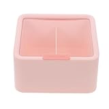 LIFKOME Praktische Wattepads Spender Aufbewahrungsbox für Make up entferner und Kosmetik Multifunktionaler Schreibtisch Organizer in Rosa Platzsparend für Bad und Schminktisch