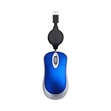 Riiichflowshop USB-C-Maus, einziehbares Kabel, kleine Maus für Kinder, 1000 dpi, Reisemaus, PC, Desktop-Notebook