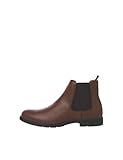 JACK & JONES Herren JFWFENCHURCH PU Chelsea Boot Chelseaboots, Cognac, 43 EU