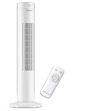 Pro Breeze Turmventilator mit Fernbedienung, 76cm Höhe - Ventilator 65° Oszillation, Timer, 3 Geschwindigkeiten – Leistungsstarker & energieeffizienter Ventilator leise für Schlafzimmer und Büro