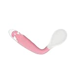 ibasenice Löffel für kindergeschirrsets geschirr für tableware babygeschirr silikonlöffel babylöffel cutlery tafelgeschirr kinderbestecke Esslernlöffel Rosa
