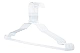 RSR Hangers Kleiderbügel Metall 100 Stück Weiß Set Drahtbügel Metallkleiderbügel Drahtkleiderbügel 40 cm hochwertig